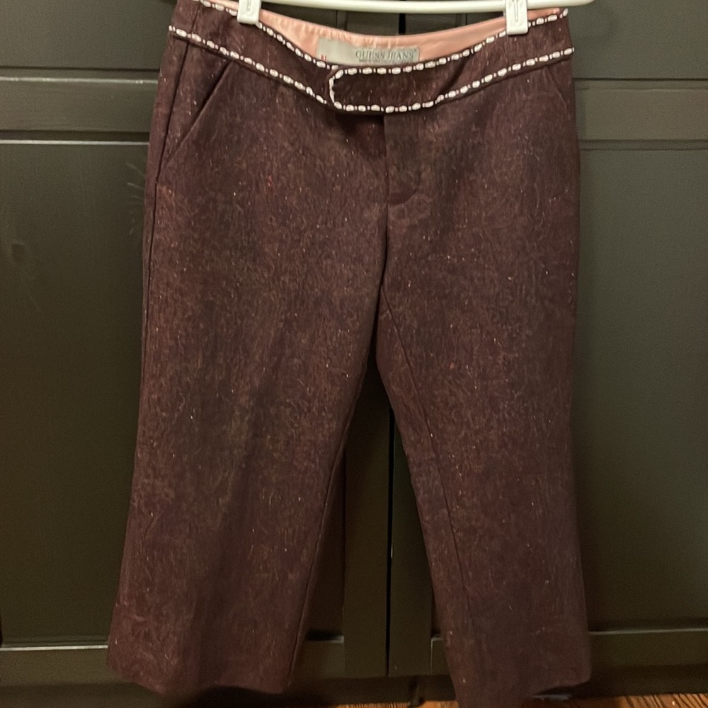 NWOT Guess pants. Burgundy. Size 27